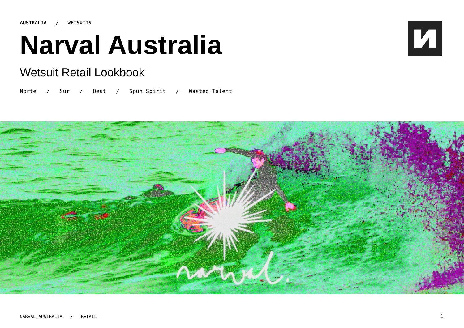 Narval Australia retail lookbook cover