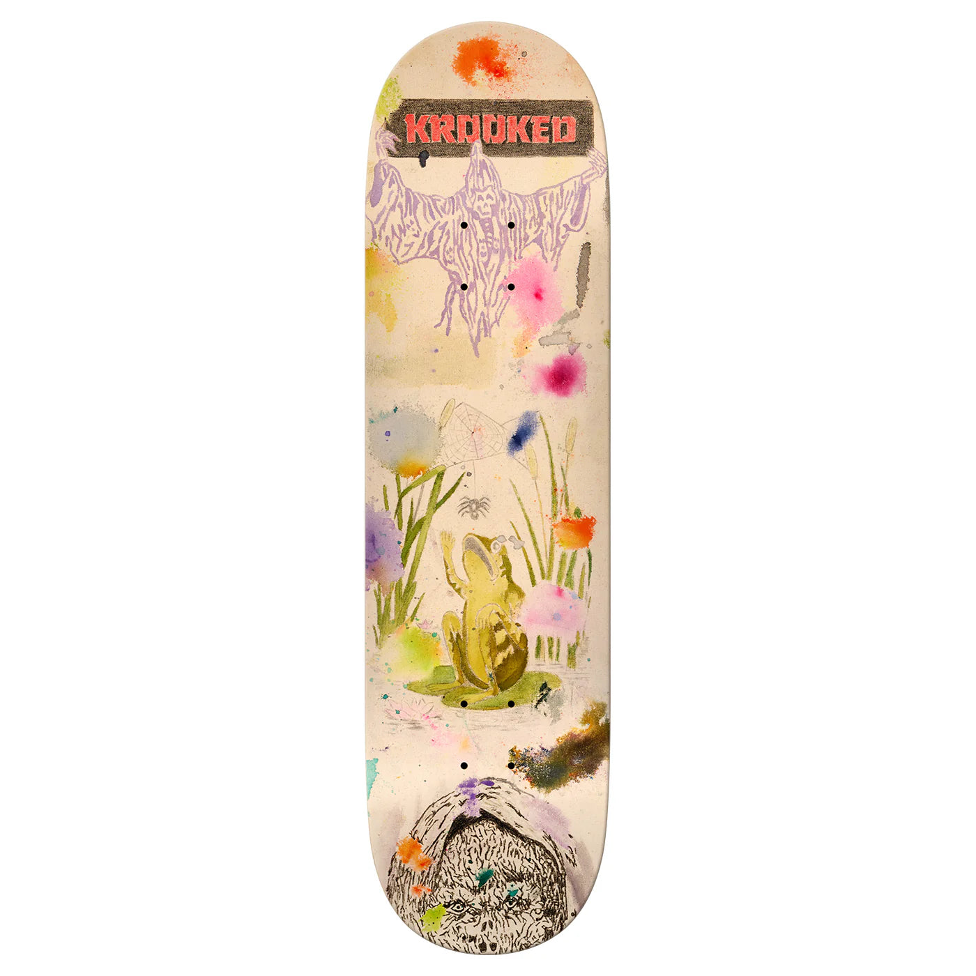 KROOKED Kevin Emerson Guest Artist Skateboard Deck - 8.5" freedomfm byron bay australia 