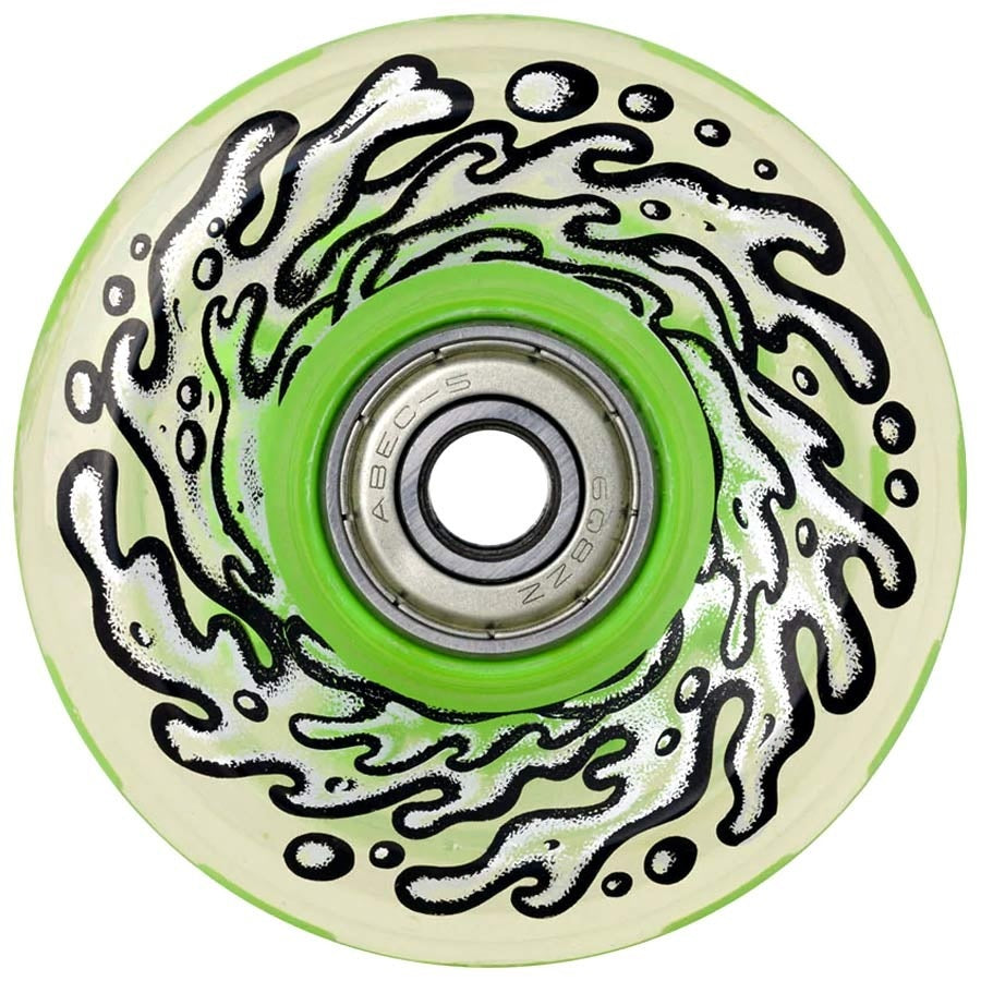SLIME BALLS Light Ups LED Bearings Green 78A 60mm Skateboard Wheels freedomfm byron bay 