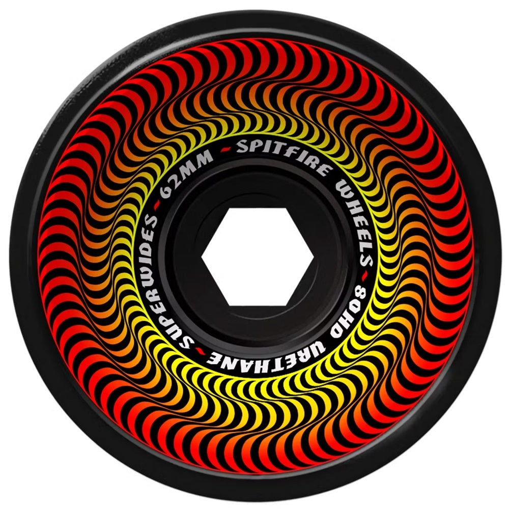 SPITFIRE Superwides Black 80HD 62mm Skateboard Wheels freedomfm byron bay australia 