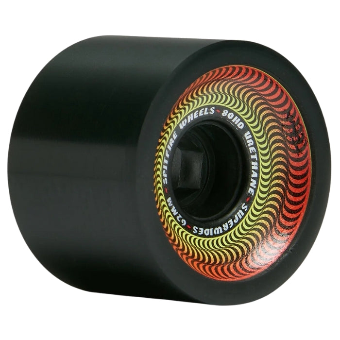 SPITFIRE Superwides Black 80HD 62mm Skateboard Wheels freedomfm byron bay australia 