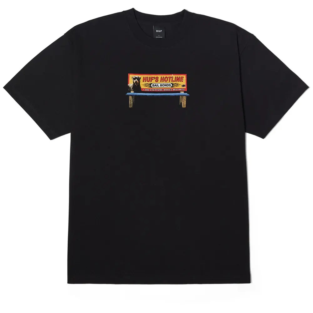 HUF Bail Bonds Black T-Shirt freedomfm byron bay