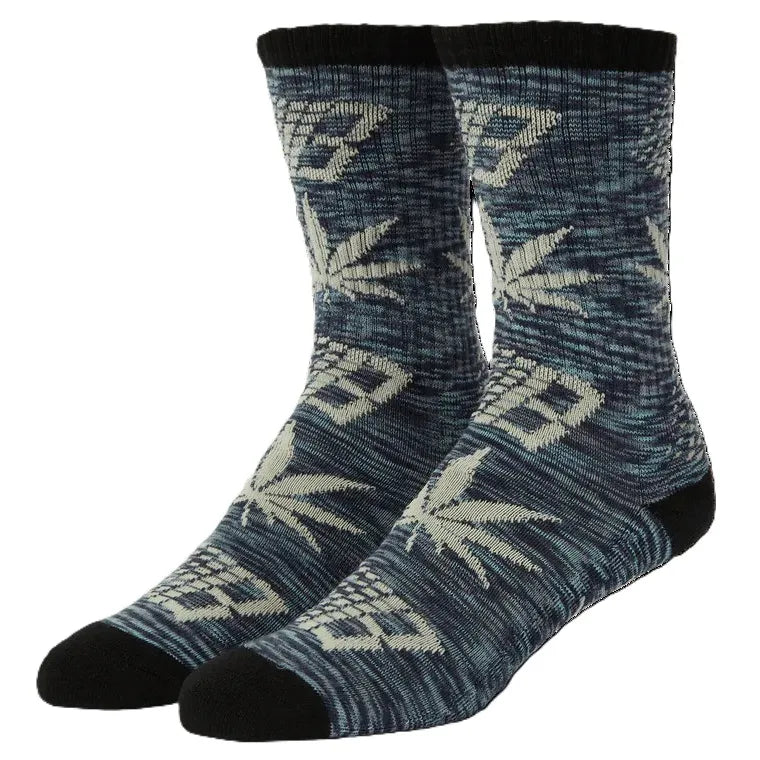 HUF X Bronze56k Plantlife Marled Black Socks freedomfm byron bay
