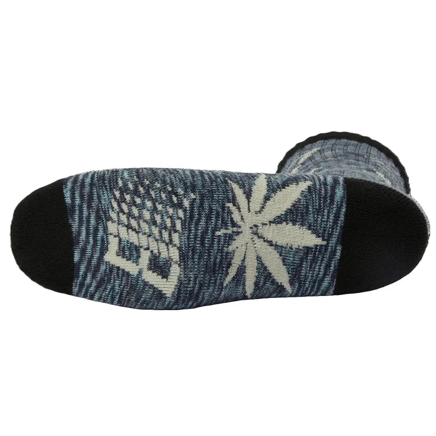 HUF X Bronze56k Plantlife Marled Black Socks freedomfm byron bay