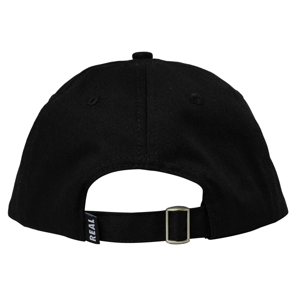 REAL SKATEBOARDS Oval Embroidered Black Green White Hat FREEDOMFM BYRON BAY 