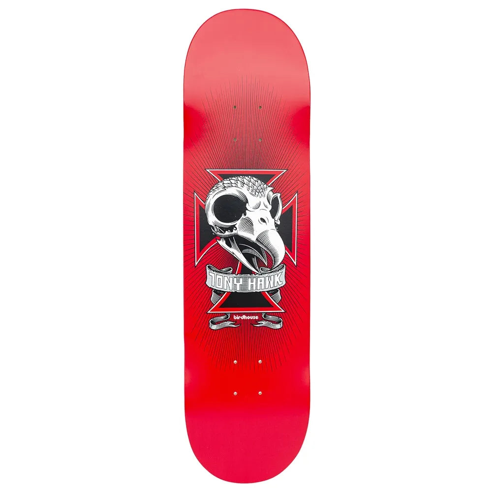 BIRDHOUSE Skull Red Hawk Skateboard Deck - 8.5" freedomfm byron bay australia 