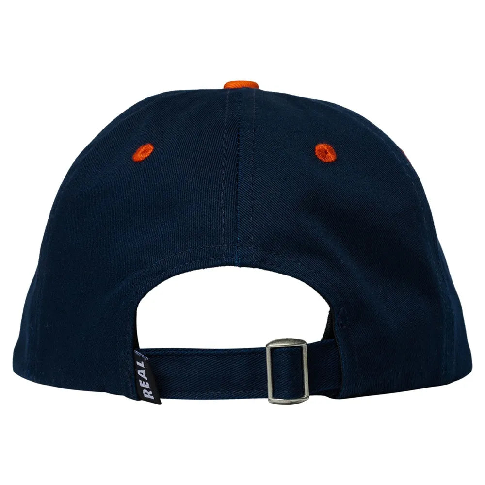 REAL SKATEBOARDS Oval Embroidered Navy Red Hat freedomfm byron bay australia 