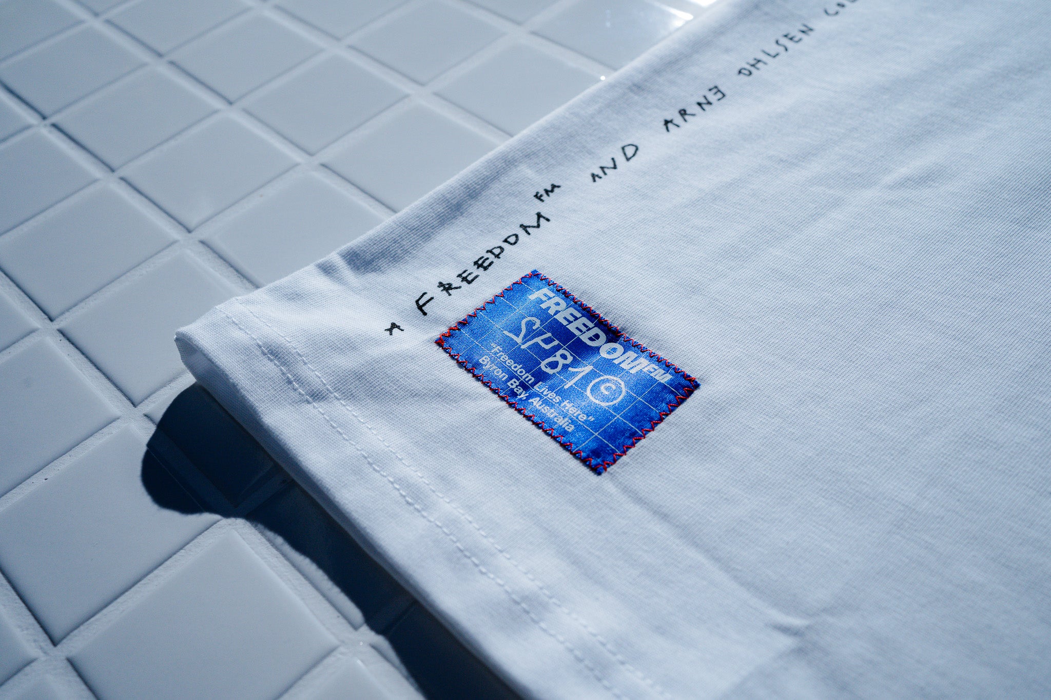 “SKETCHES” Arne x FM Heavy weight boxy tee - WHITE