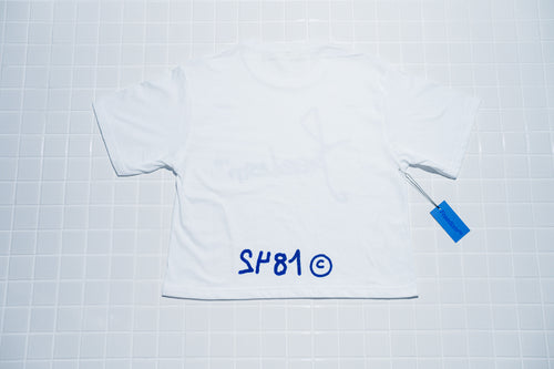 CLASSIC LOGO CROP TOP - LIGHT TEE - WHITE