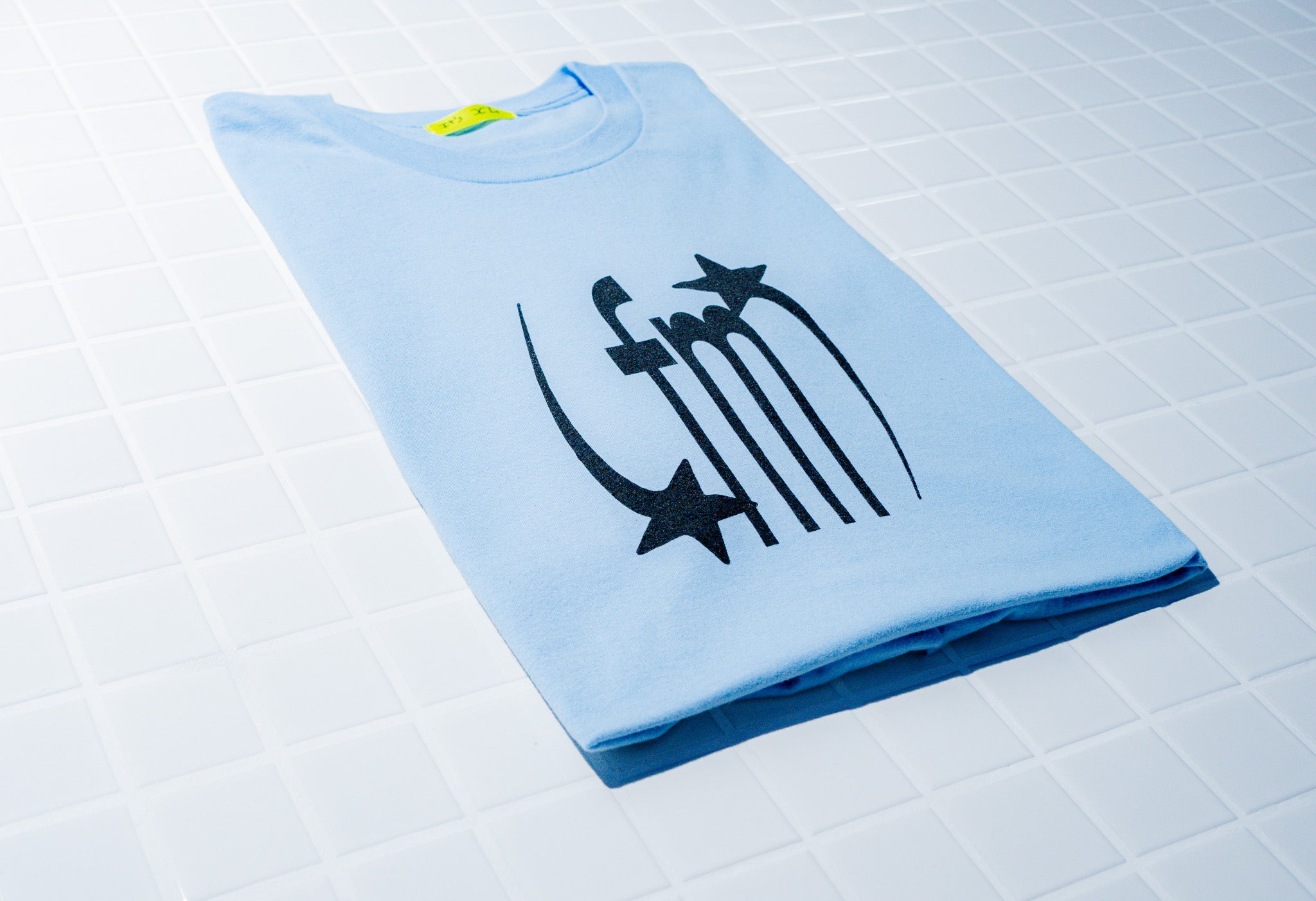 STAR LOGO LIGHT TEE - BABY BLUE