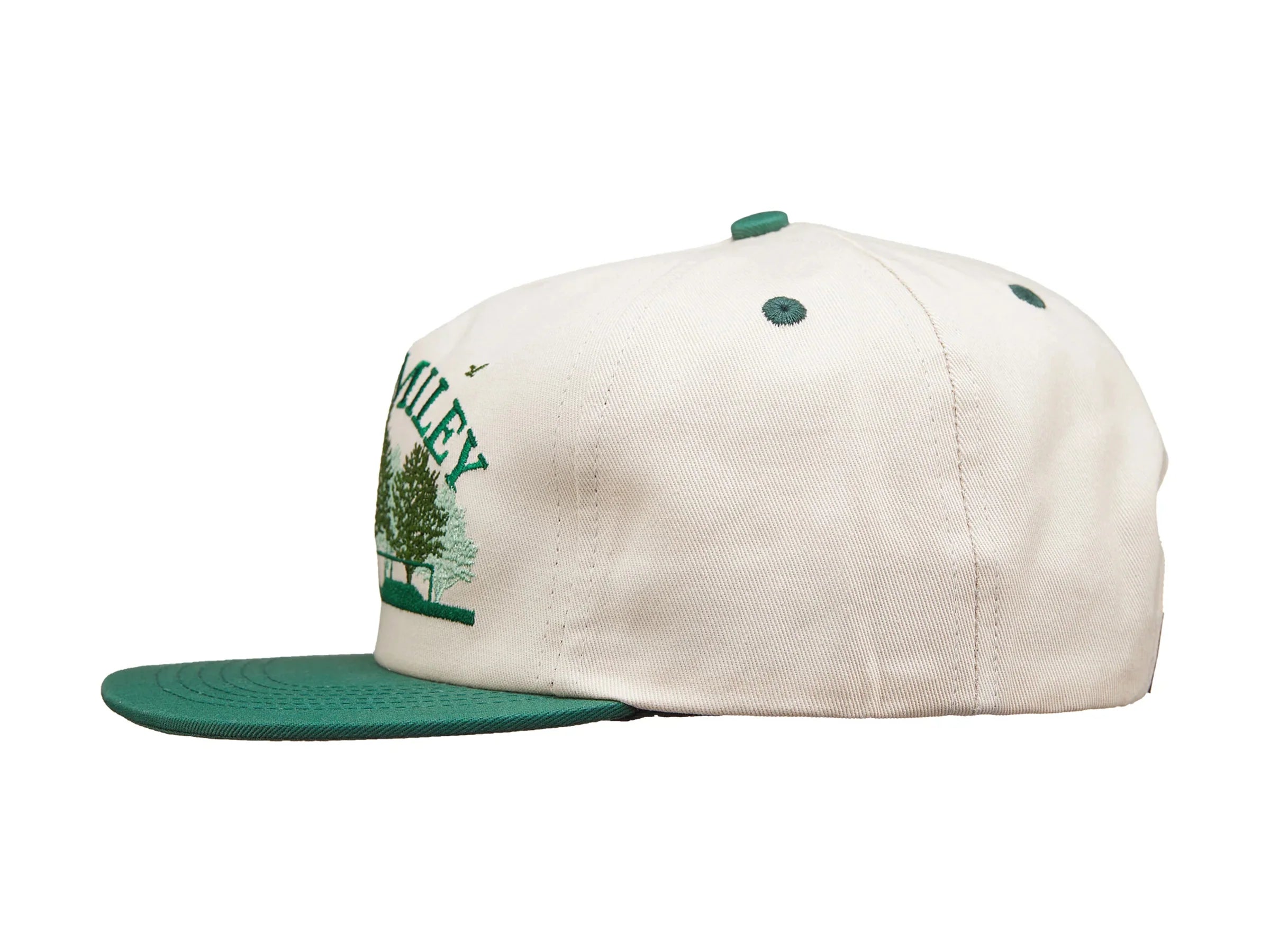 REAL Fort Miley Snapback Hat - Off White / Green freedomfm