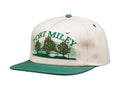 REAL Fort Miley Snapback Hat - Off White / Green freedomfm