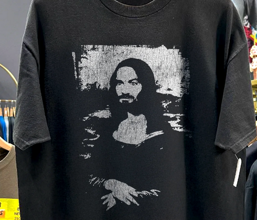 90S Smile Like A Cult Leader 'Mona Manson' Rare Washed Black T-Shirt freedomfm australia 