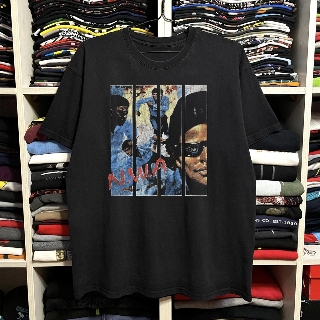 freedomfm australia 90s N.W.A Washed Black Tee
