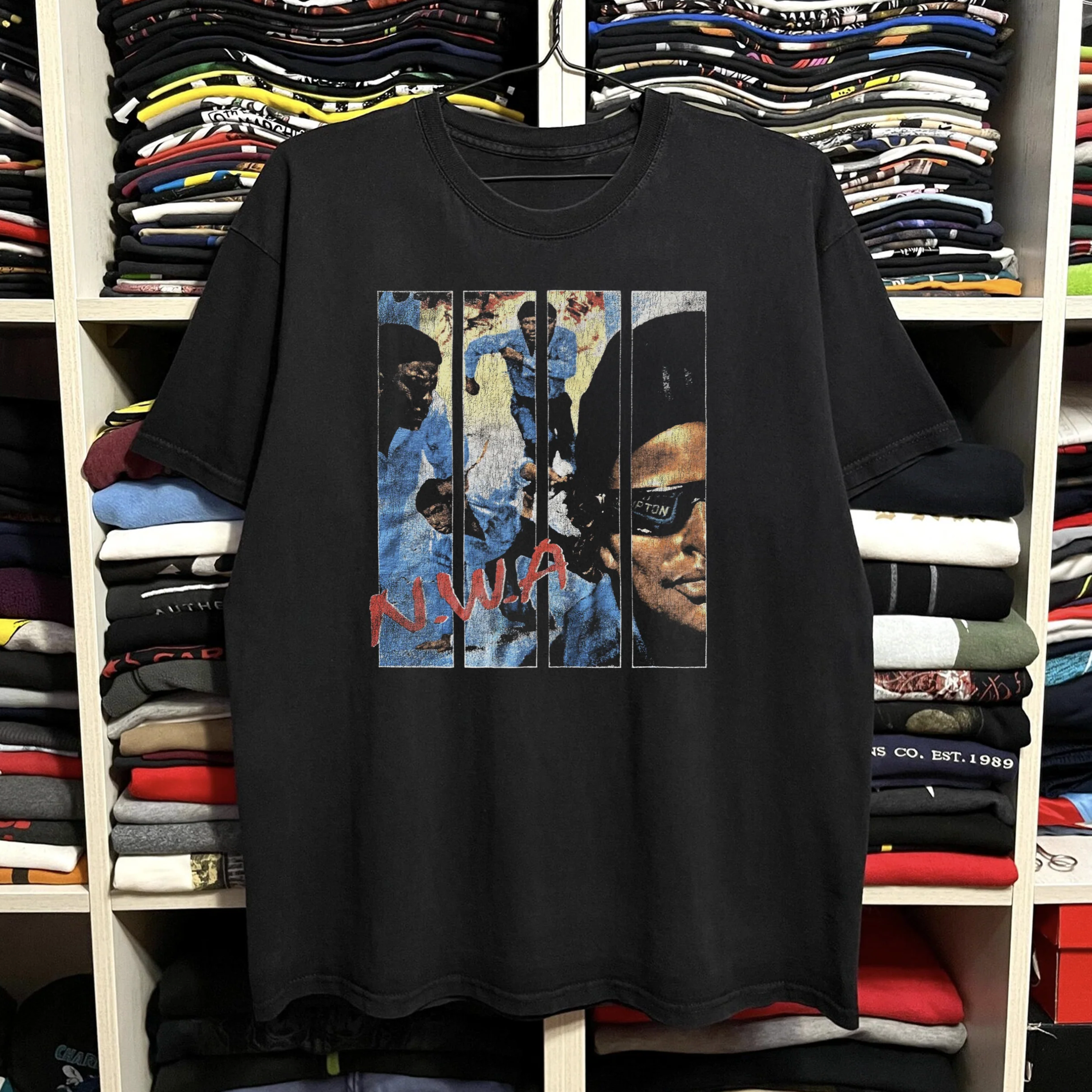 freedomfm australia 90s N.W.A Washed Black Tee