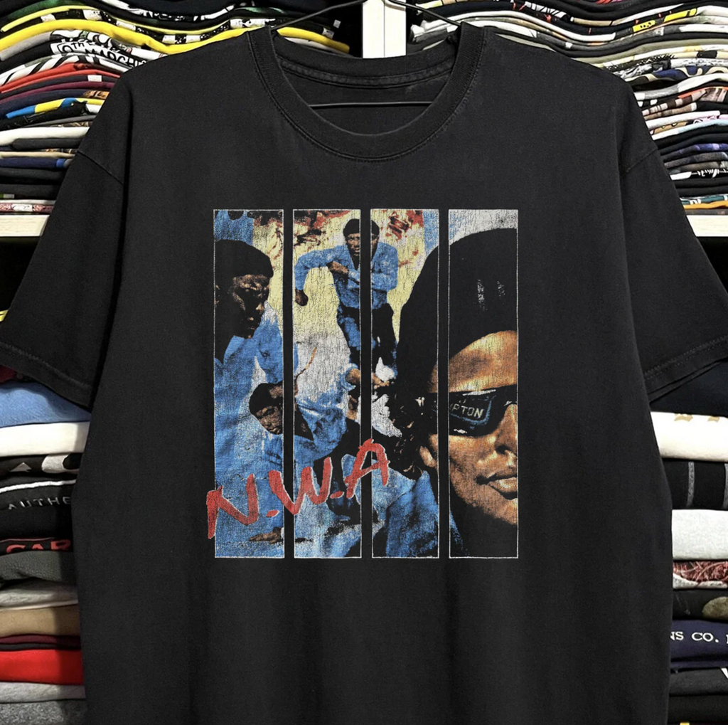 freedomfm australia 90s N.W.A Washed Black Tee