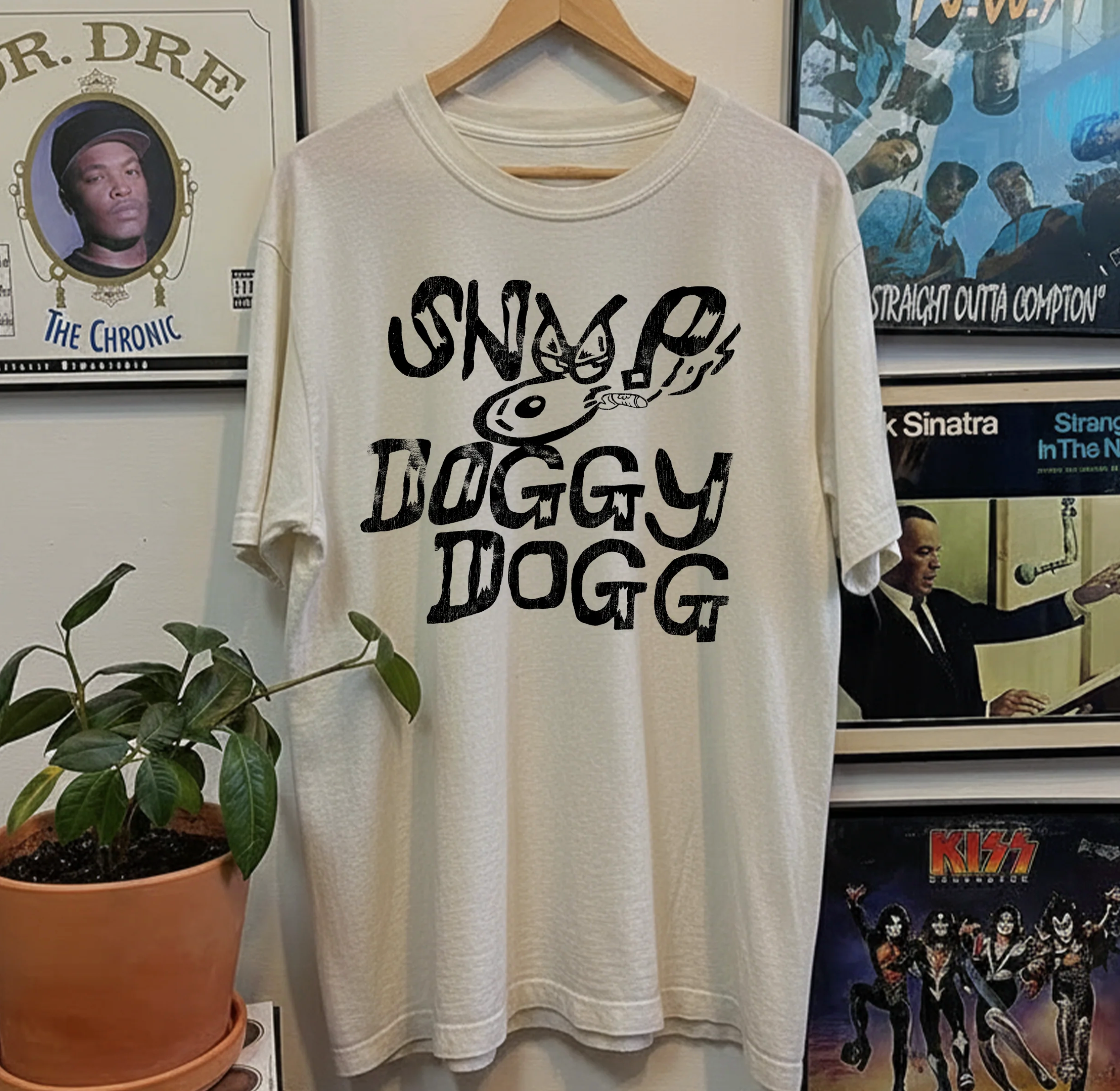 freedomFM Australia 90s Snoop Dogg What's My Name Washed White Tee