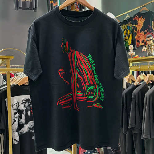 freedomFM Australia 1991 Tribe Called Quest 'Low End Theory' Washed Black T-Shirt