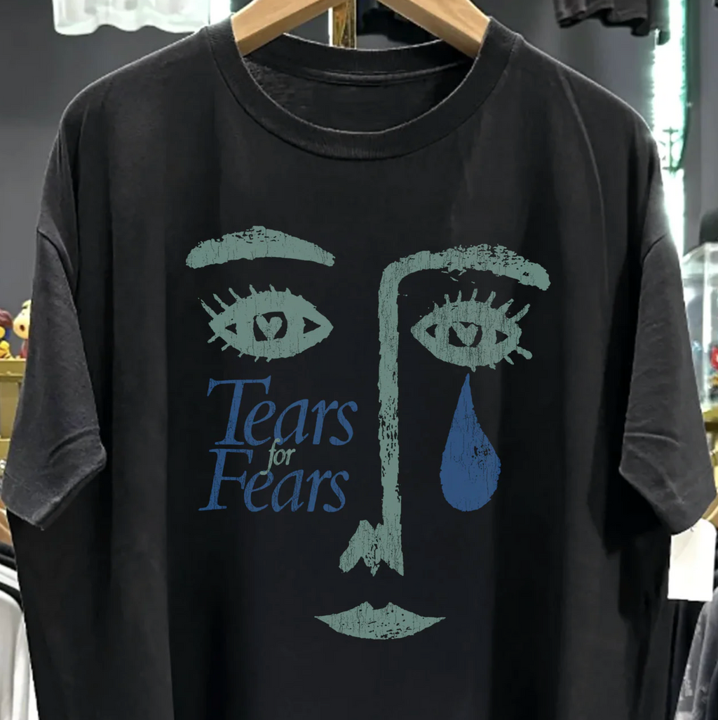freedomFM Australia Rare Tears For Fears Washed Black Tee