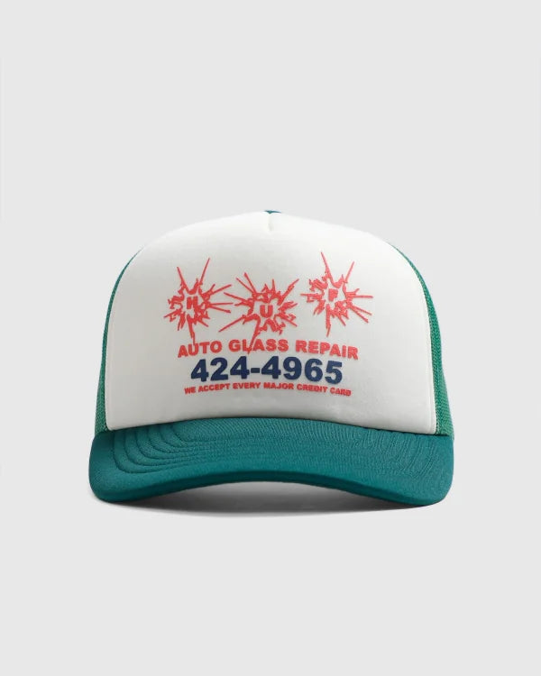 Huf Auto Glass Trucker Green freedomfm byron bay