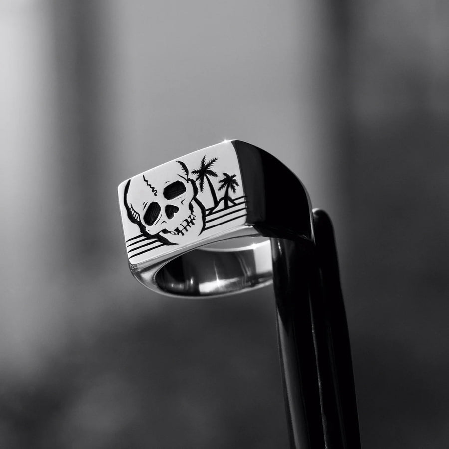 PARADISE SKULL - DIRTY PARADISE SIGNATURE HANDMADE RING SILVER 925