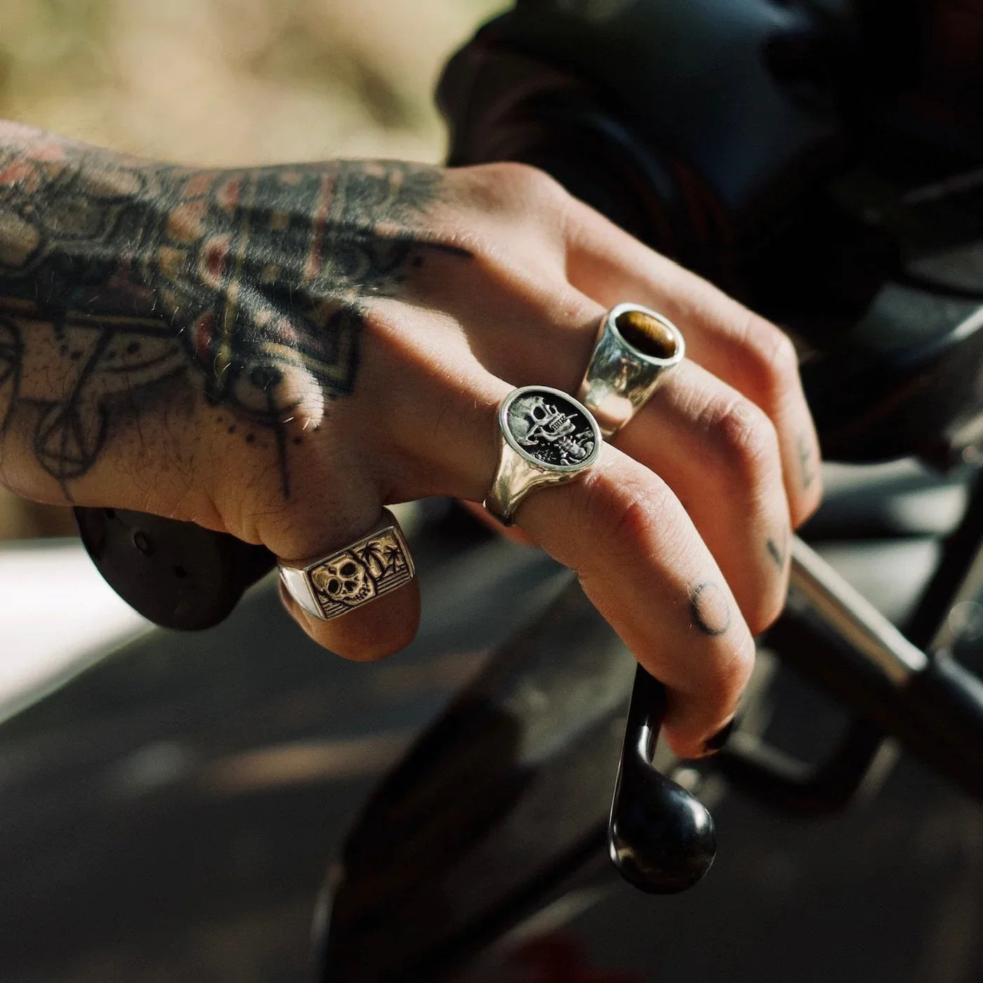VAN GOGH SKULL -  DIRTY PARADISE SIGNATURE HANDMADE RING SILVER 925