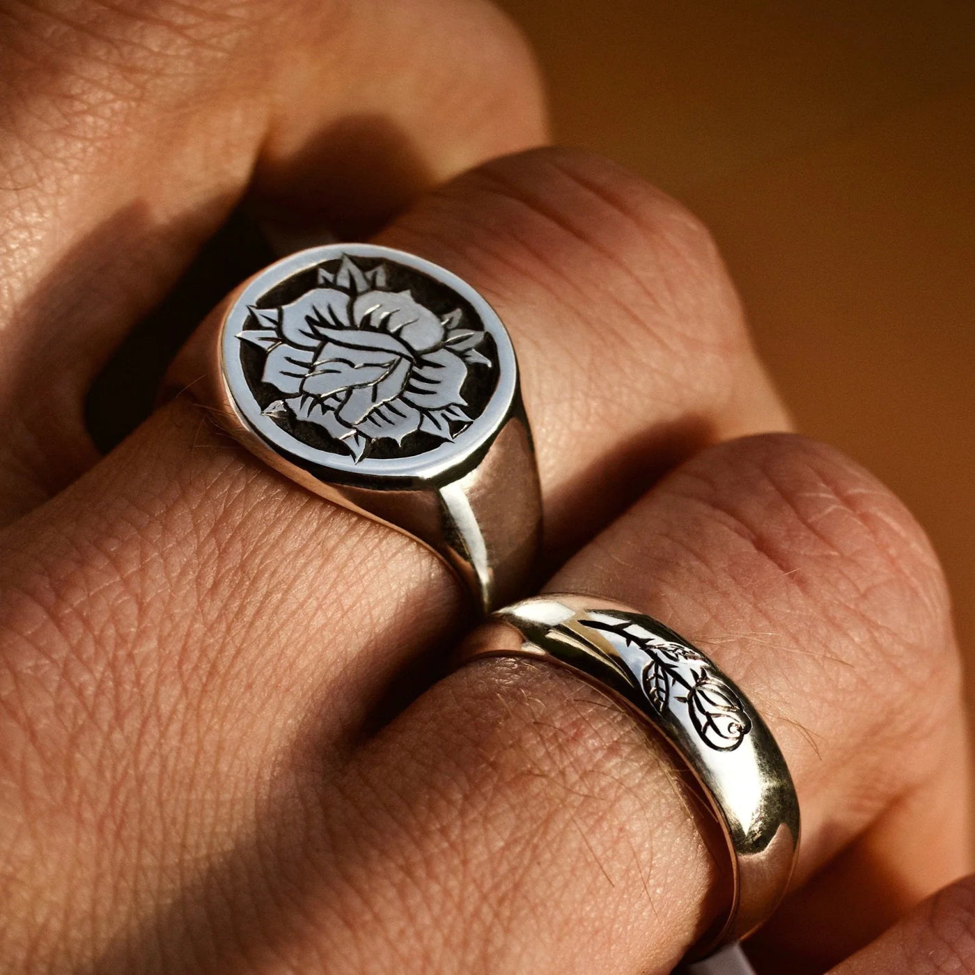 ROSE SIGNET - DIRTY PARADISE SIGNATURE HANDMADE RING SILVER 925