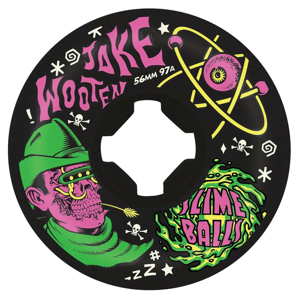 SLIME BALLS Wooten Fever Dream Vomit Mini Black 56MM 97A Skateboard Wheels freedomfm byron bay
