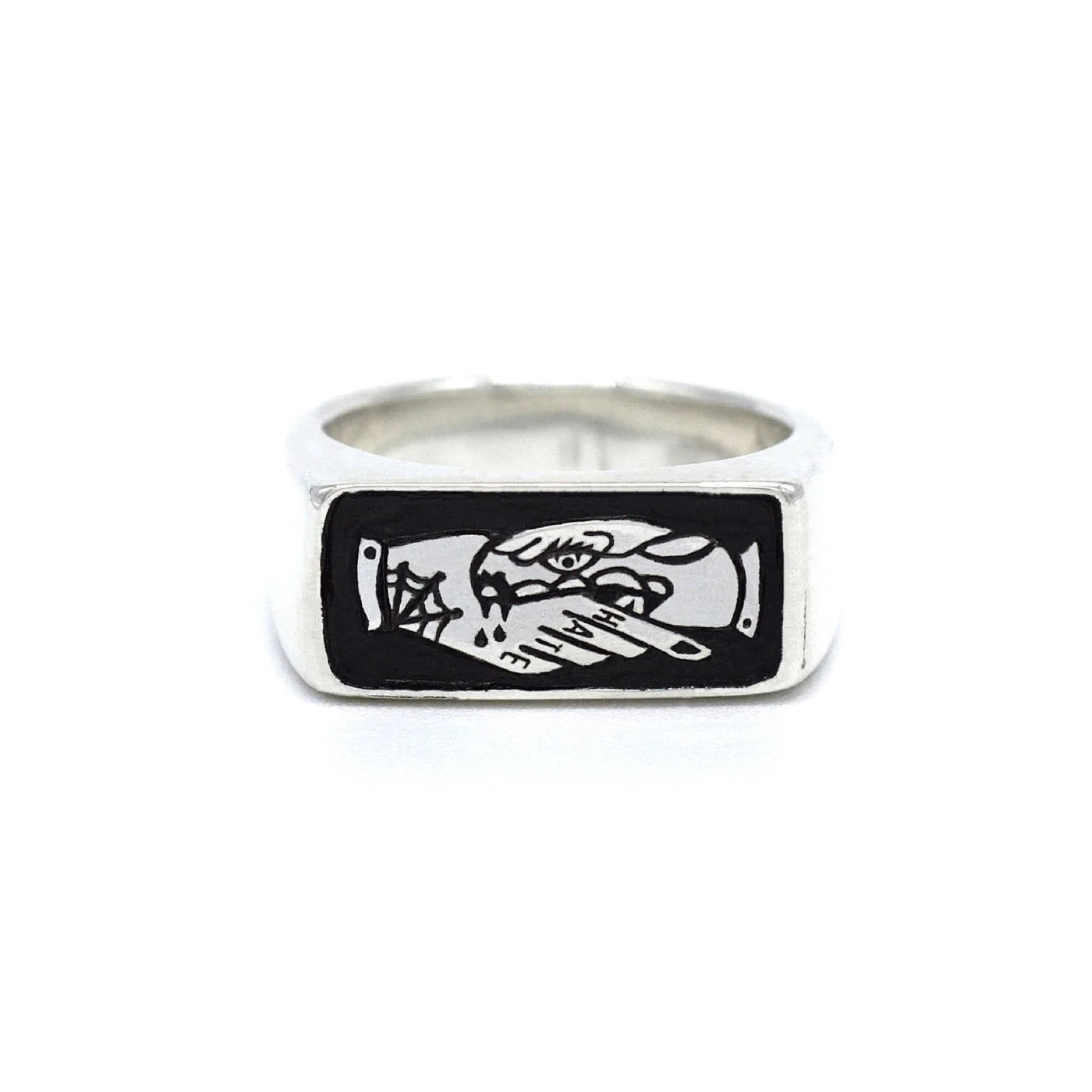 TRUST NO ONE -  DIRTY PARADISE SIGNATURE HANDMADE RING SILVER 925