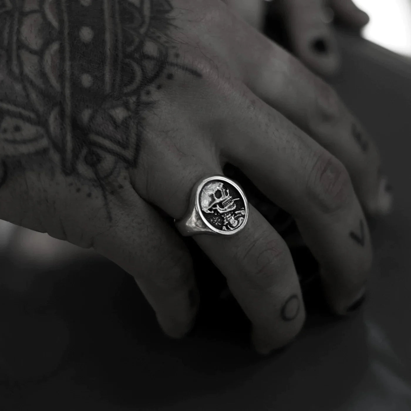 VAN GOGH SKULL -  DIRTY PARADISE SIGNATURE HANDMADE RING SILVER 925