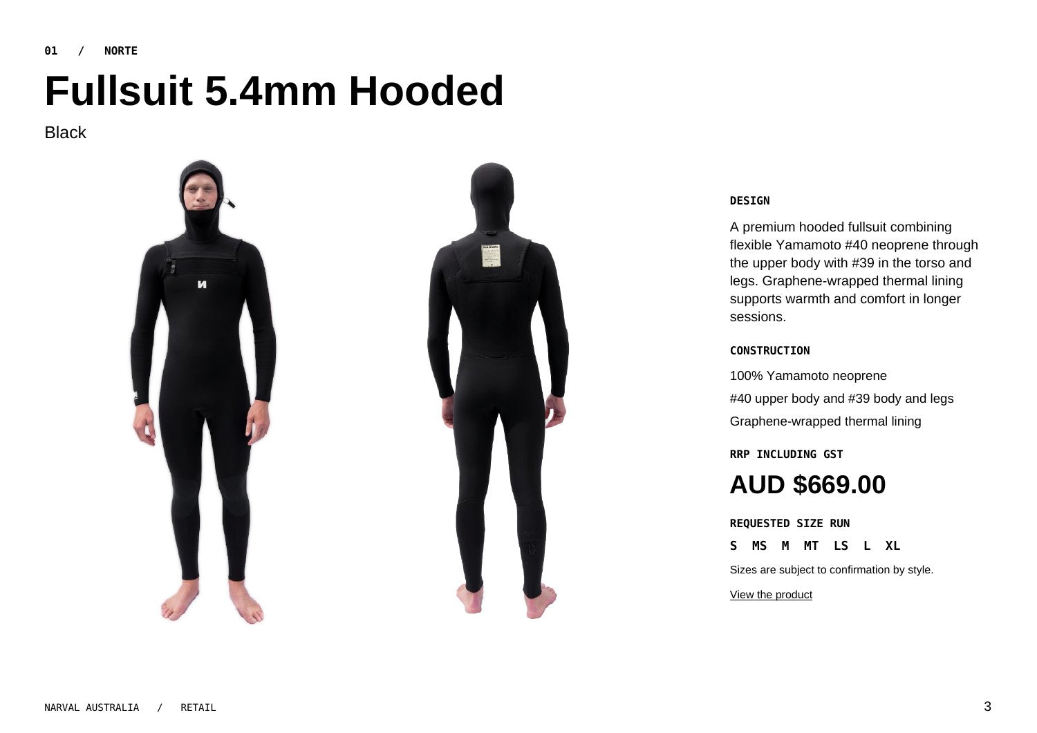 Original Narval retail lookbook, page 3