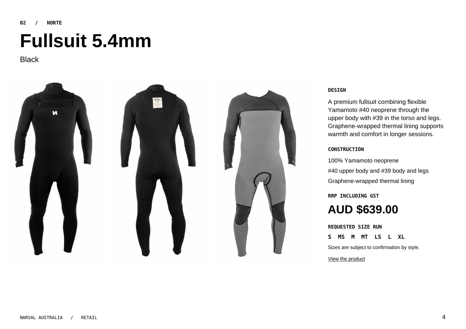 Original Narval retail lookbook, page 4