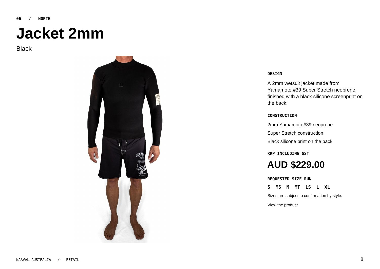 Original Narval retail lookbook, page 8