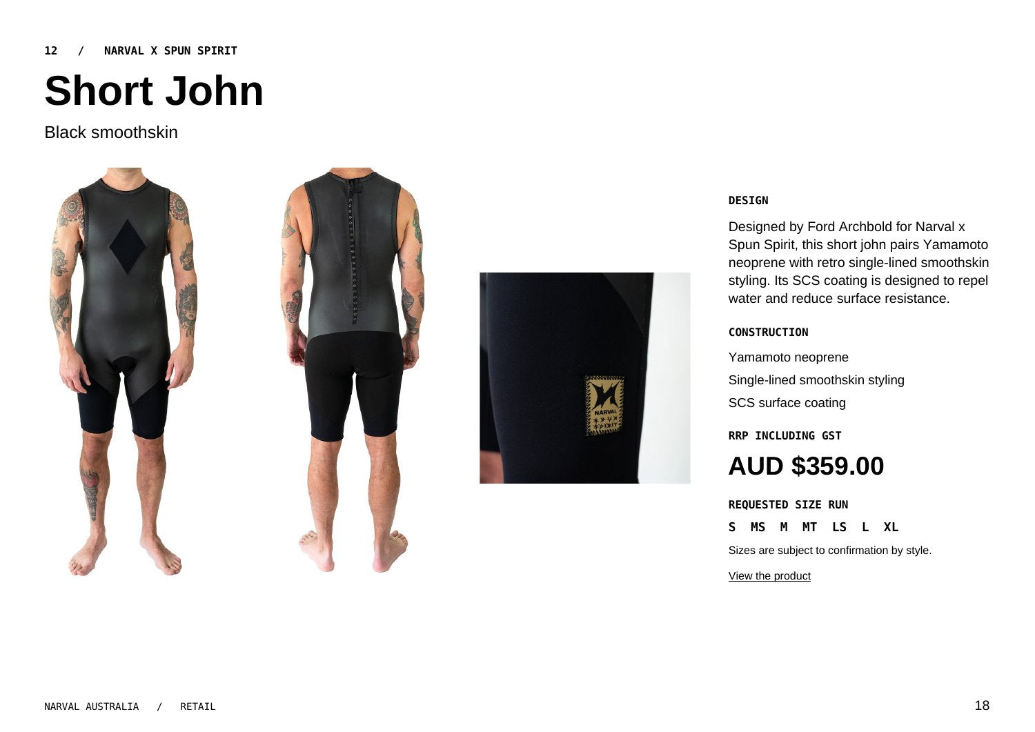 Original Narval retail lookbook, page 18